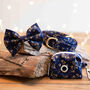 Navy Mistletoe Dog Collar, thumbnail 8 of 12