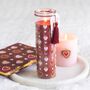 Sacred Heart Print Black Fig Tube Candle, thumbnail 1 of 2