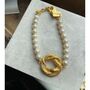 Snake Pearl Bracelet Gold Plated, thumbnail 4 of 4
