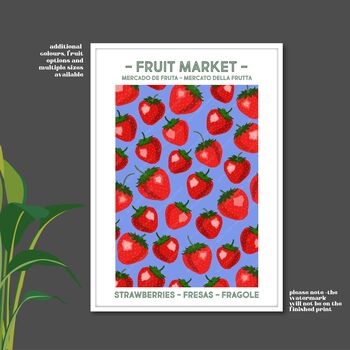Strawberries Fruit Market Poster, 2 of 4