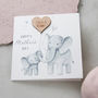Elephant And Balloon First Mother’s Day Card, thumbnail 3 of 4