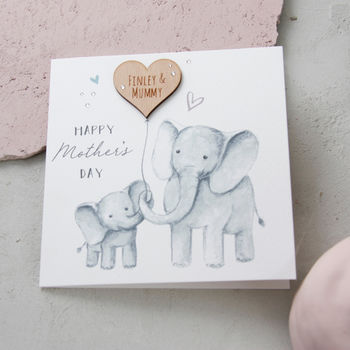 Elephant And Balloon First Mother’s Day Card, 3 of 4