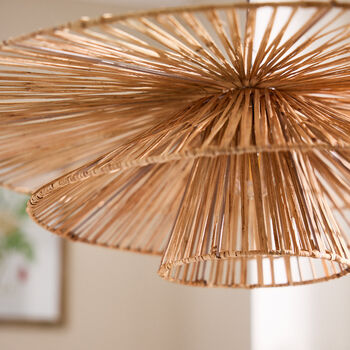 Natural Rattan Triple Tier Ceiling Shade, 3 of 5