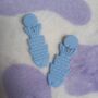 Large Fish Shaped Polymer Clay Dangle Earrings, thumbnail 3 of 4