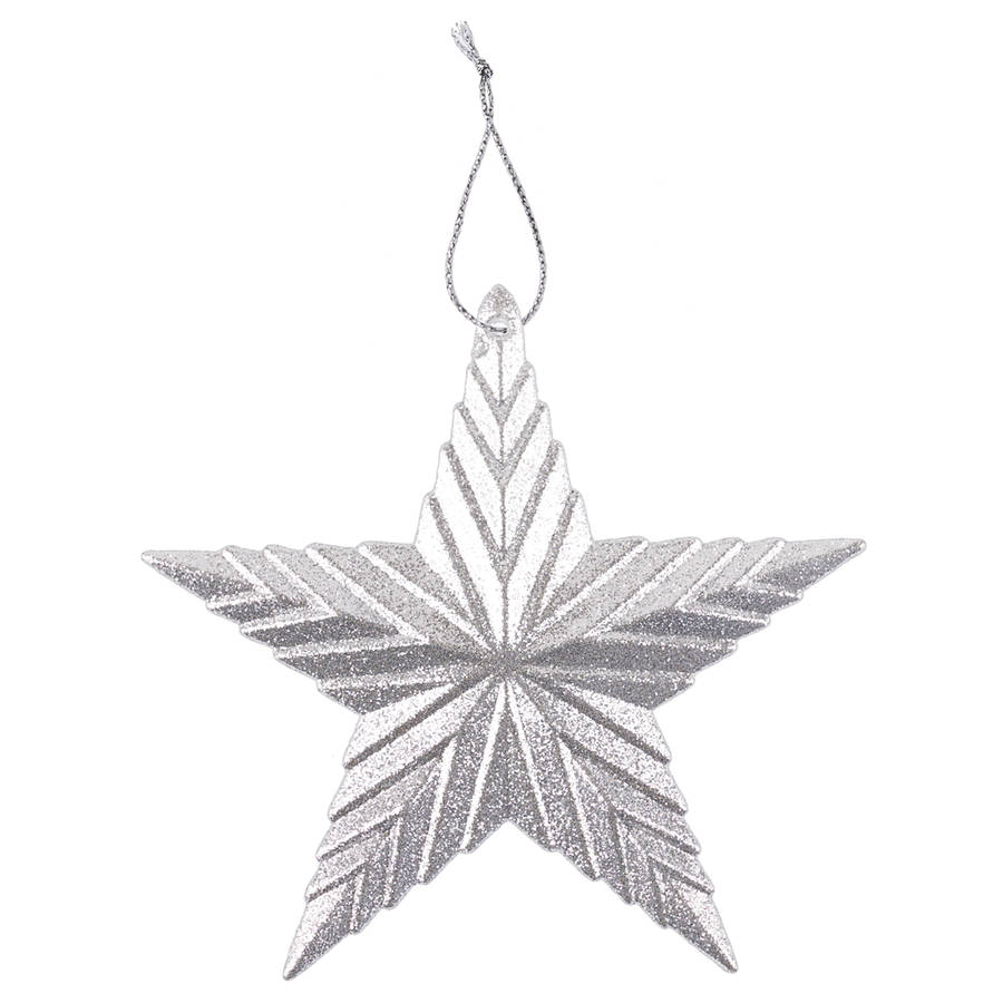 Silver Star Christmas Decoration