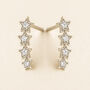 Sterling Silver Twinkling Star Climber Earrings, thumbnail 1 of 4