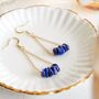 Lapis Lazuli Crystal Earrings, thumbnail 1 of 3