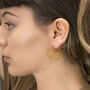Sterling Silver Art Deco Sunshine Hoops, thumbnail 5 of 8