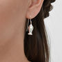 Sterling Silver Bluebell Drop Earrings, thumbnail 3 of 4