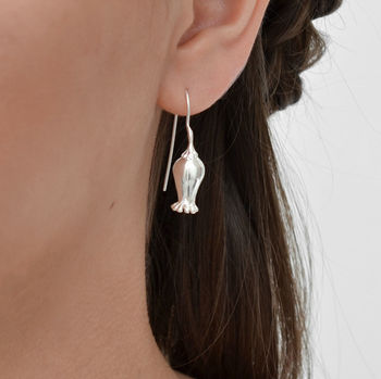 Sterling Silver Bluebell Drop Earrings, 3 of 3