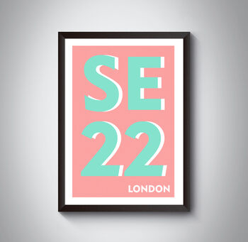 Se22 East Dulwich London Postcode Art Print, 3 of 6