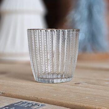 Clear Ridge Glass Tea Light Holder, 3 of 4