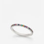 Sterling Silver Rainbow Stacking Ring For Women, thumbnail 6 of 6