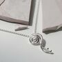 Sterling Silver Swirly Spiral Necklace, thumbnail 1 of 5