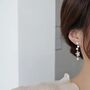 Monaco D’or Gold Pavé Flower Vintage Ball Drop Earrings, thumbnail 1 of 2