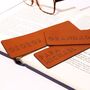 Personalised Name Leather Bookmark, thumbnail 1 of 6