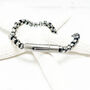 Grey Black Silver Titanium Steel Bracelet Gift For Him, thumbnail 2 of 5