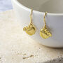 Gold Plated Apple Earrings Teacher Gift, thumbnail 2 of 4