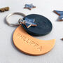 Personalised Virgo Star Sign Leather Keyring, thumbnail 4 of 7