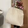 Extra Large Jute And Cotton Beach Bag, Xxl Tote Bag, thumbnail 2 of 7