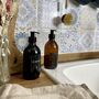 Pair Of Sustainable Amber Glass Kitchen Soap Dispensers, thumbnail 1 of 4