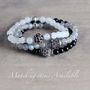 White Jade And Pave Bead Bracelet, thumbnail 7 of 9