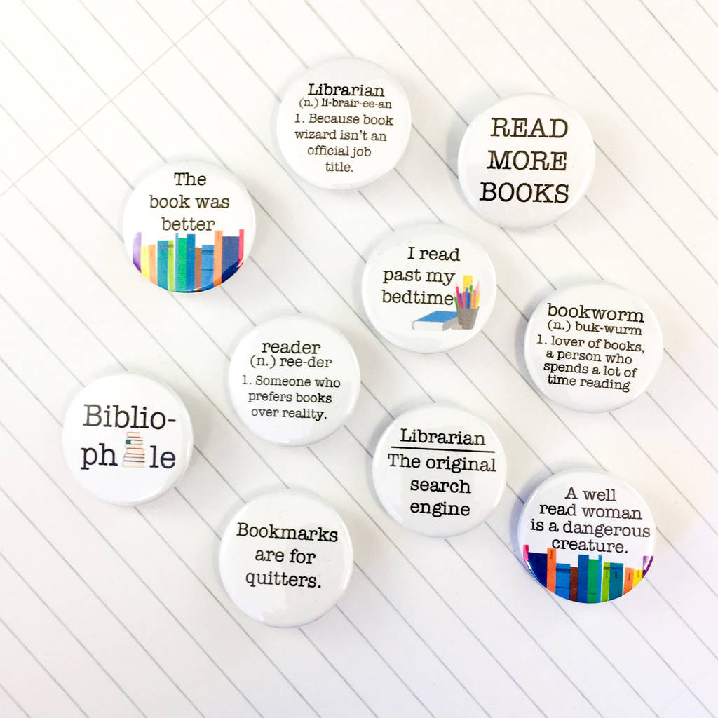 Book Lovers Pins, 1 of 2