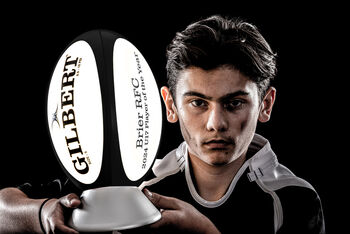 Personalised Original Rugby Ball Light – Official Gilbert Rugby LED Lamp With Name Option For Kids And Fans, 6 of 8