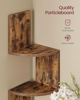 LED Corner Shelf Floating Bookshelf Unit, 6 of 7