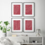 Set Of Four Floral Silhouette Unframed Home Prints, thumbnail 5 of 12