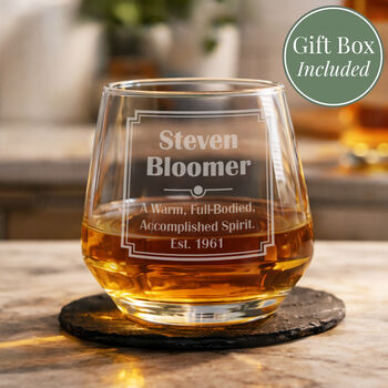 Gifts For Men Personalised Whisky Tumbler For Him, 2 of 8
