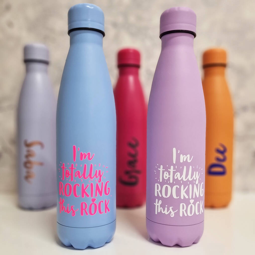 Totally Rocking That Rock Personalised Water Bottle, 1 of 9