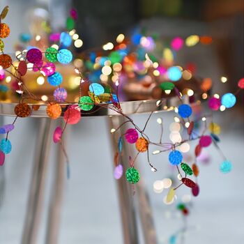 Mains Or Battery Multi Coloured Confetti Fairy Lights, 3 of 6