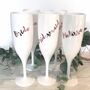 Personalised Champagne Flutes Perfect For Hen Party, thumbnail 3 of 6