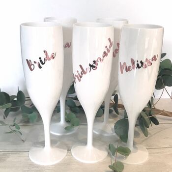 Personalised Champagne Flutes Perfect For Hen Party, 3 of 6
