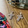 Pearl Cross Earrings, thumbnail 1 of 3