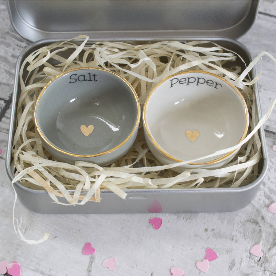 Handmade Ceramic Salt And Pepper Wedding Gift By Pippi & Me