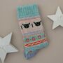 Wool Blend Sheep Socks In Turquoise Blue, thumbnail 1 of 2