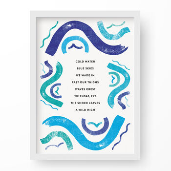 Wild High Wild Swimming Poem Art Print, 3 of 4