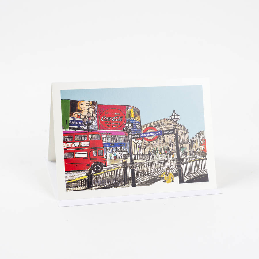 Piccadilly Circus London Card, 1 of 3