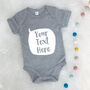 Personalised Speech Bubble Babygrow New Baby Gift, thumbnail 1 of 9