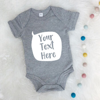 Personalised Speech Bubble Babygrow New Baby Gift By Lovetree Design ...