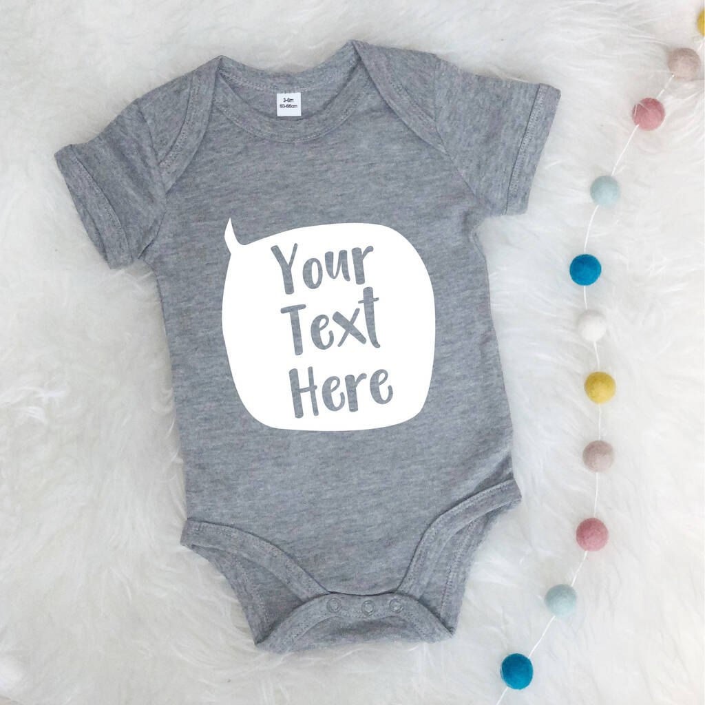 Personalised Speech Bubble Babygrow New Baby Gift, 1 of 9