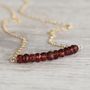 January Birthstone Real Garnet Necklace, thumbnail 3 of 9
