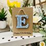 Personalised 10th Gift Birthday Card Wooden Letter, thumbnail 2 of 3
