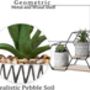 Set Of Three Artificial Plants With Wood Metal Shelf, thumbnail 4 of 4