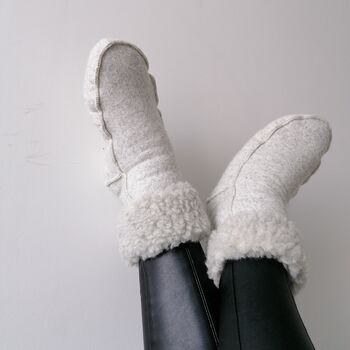 Merino Wool Elastic High Socks, 7 of 7