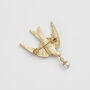 Swallow And Pearl Brooch, thumbnail 4 of 8