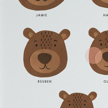 Personalised Bear Family Print, 4 of 5