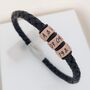 Leather Bracelet, Bronze Gift For 8th Or 19th Anniversary, thumbnail 2 of 4